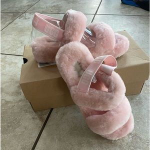 Light Pink Fluff Yeah Ugg Slipper